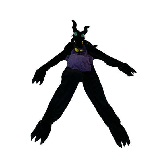Disney Store Malificent Dragon Halloween Costume Kids 8/10T Black Purple - Picture 2 of 12